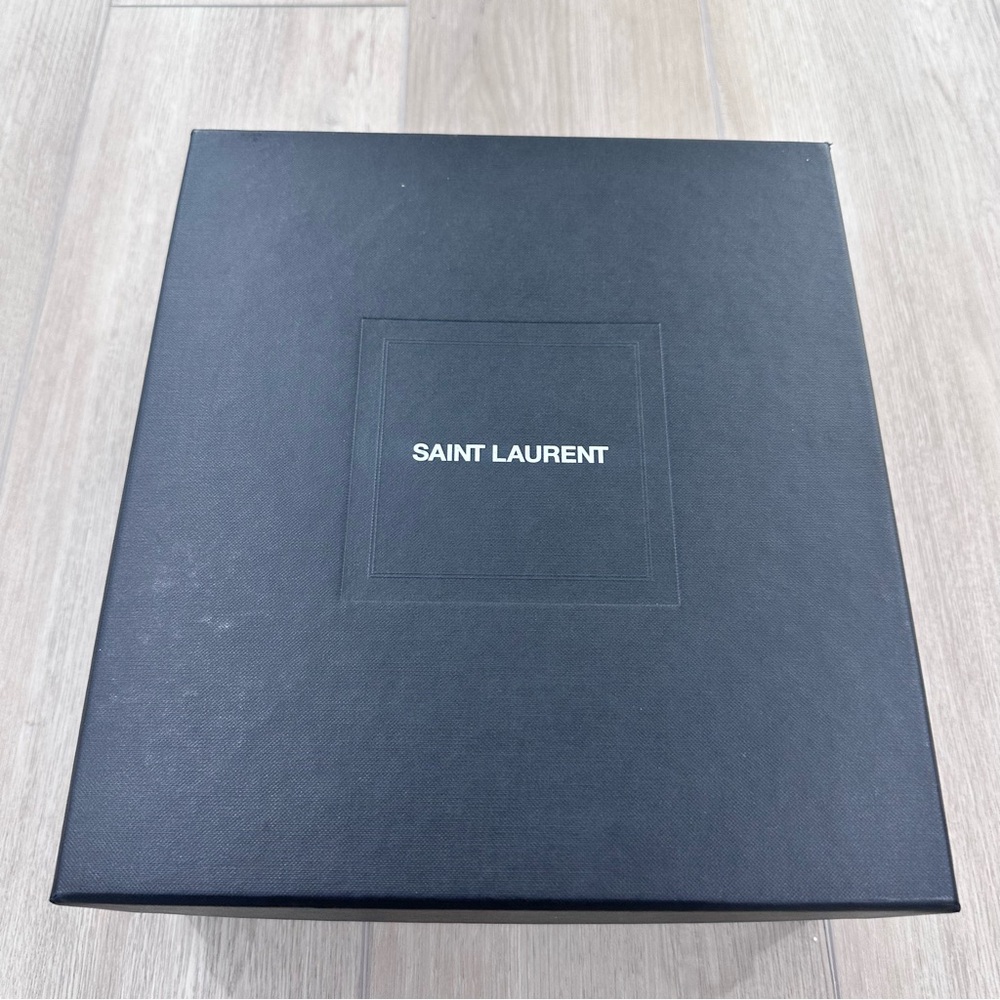 NWT Saint Laurent 95 mm le Maillon gold chain sandals heels black 10.5 EUR 40.5 - Picture 10 of 13